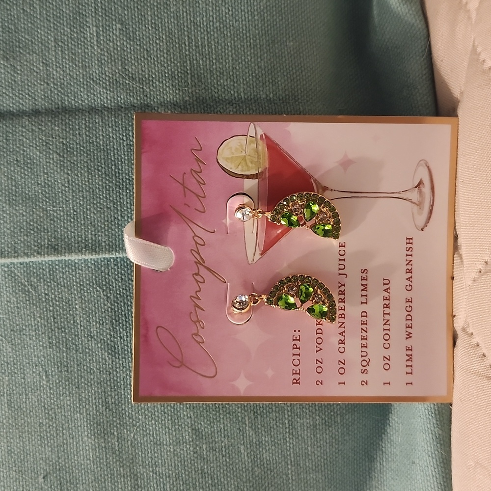 Lime Wedge Earrings